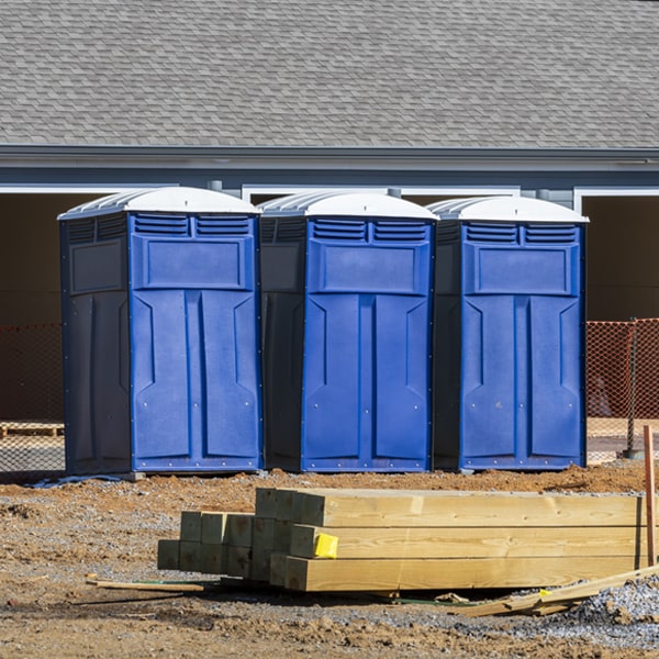 what is the maximum capacity for a single portable restroom in Oradell